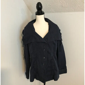 Sundance Navy Blue Every Angle Linen Blend Jacket